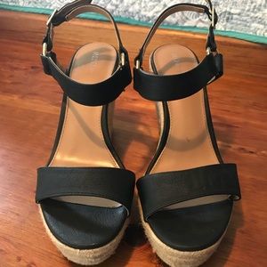 Merona Black Wedge Sandals